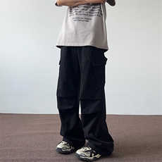 03美式高街多口袋工装裤简约百搭休闲裤男女XZ211-1-K2427-P65，男装工装外套，星座211-1