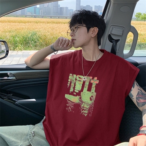 可48小时发货支持抖音得物来样二开240克重磅美式纯棉背心无袖t恤图片