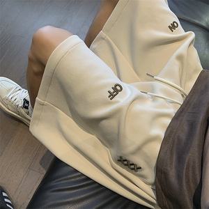 2025夏季新款立体字母刺绣短裤宽松 M~4XL XZ604-DK807-P35控48图片