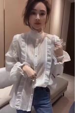2023春季新款韩版高级感百搭修身气质温柔甜美衬衫，女装衬衫，L·H·X