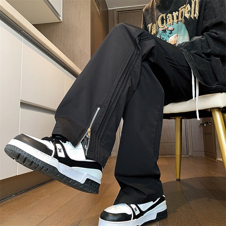 K9023/P45春装新款现货防水个性冲锋裤休闲裤男士大码宽松裤子潮，男装休闲裤，电商A141