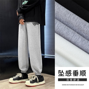 运动裤男秋季黑色宽松束脚裤休闲长裤潮牌百搭  WK605-1特批24图片