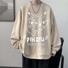 麂皮绒卫衣男大码重磅长袖t恤男JW81078-P35，男装卫衣，电商A040