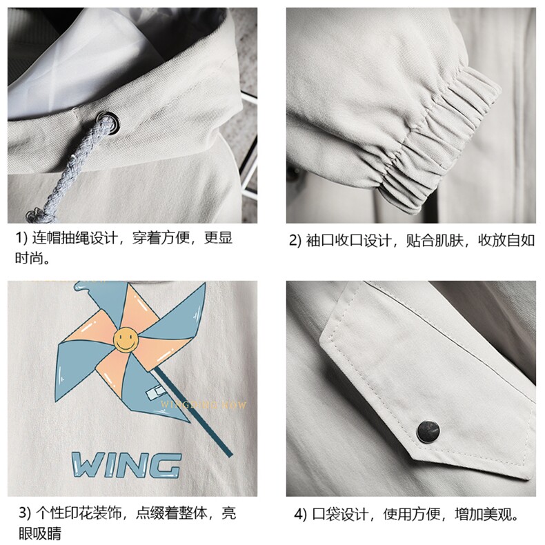 JK41112-P85加棉款-P115纯棉连帽夹克男士大码工装夹克男网格,男装夹克,电商A040A