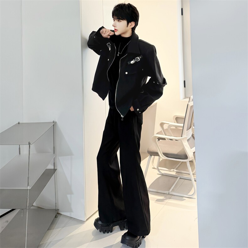 现货短夹克男小众金属解构外套男(裤子2611）5061-P95（,男装夹克,星座910-5