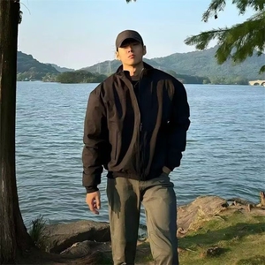 日系潮牌棒球领飞行夹克男春秋新款宽松百搭户外机能短款工装外套图片