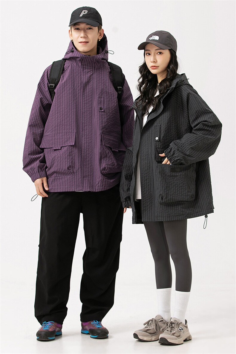 秋季户外连帽夹克男外套男女同款DSA157B-JK7811-P75,男装夹克,电商A157B