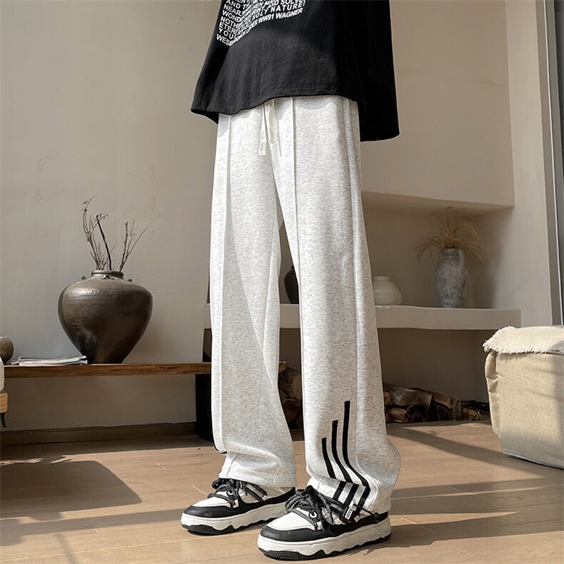 特批P29无差价秋季青少年大码运动卫裤男设计感直筒拖地长裤K1967，男装休闲裤，电商A001