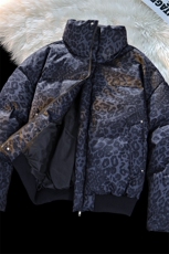 立领面包服豹纹高街冬装复古棉服男女棉衣外套做旧HZ8820-P88，男装棉衣，星座610B-1
