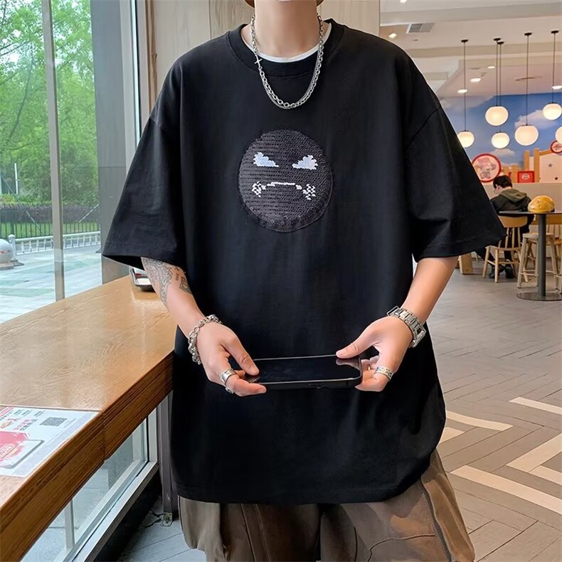 ins时尚潮牌夏季青春流行潮流短袖简约T恤圆领男潮标准TX310-P33,男装T恤,星座1109-3