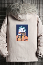 MM48042-P130冬季大毛领衣男士大码加厚袄男服网格挂拍，男装棉衣，电商A040A