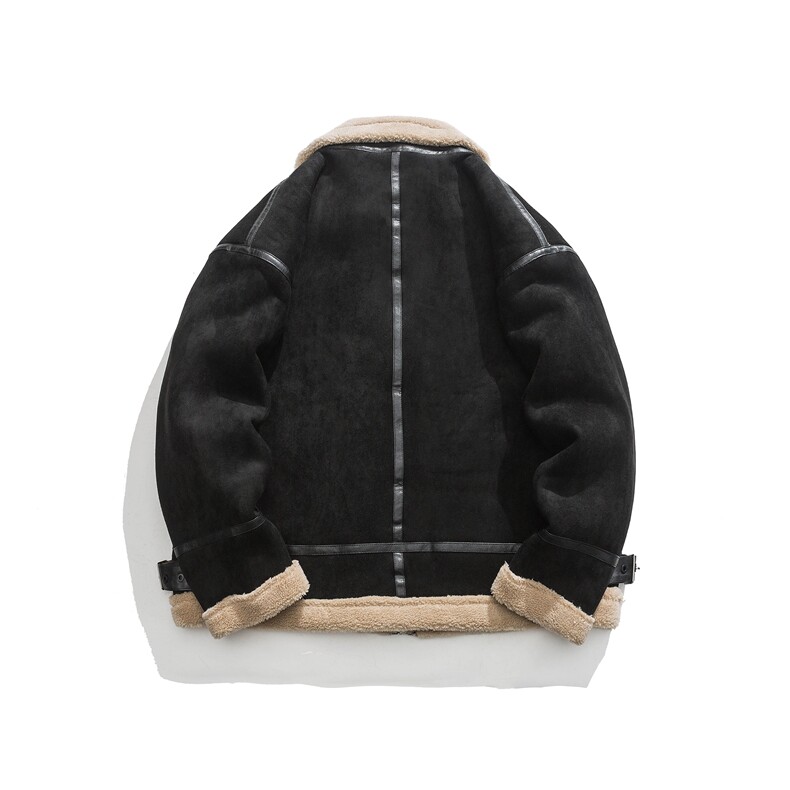 2025冬装拉平拍鹿皮绒羊羔毛立领棉服外套3773P195,男装棉衣,电商S012（CATTEE）