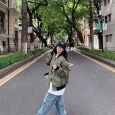 美式复古刺绣飞行夹克男女春秋新款小众设计感宽松百搭棒球服外套，男装夹克，星座506A