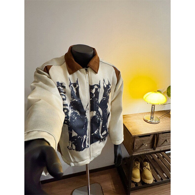 【有货】502MCC-特P78常规特P68杜宾犬脏脏棉服外套男翻领夹克,男装夹克,星座1007（原301D）