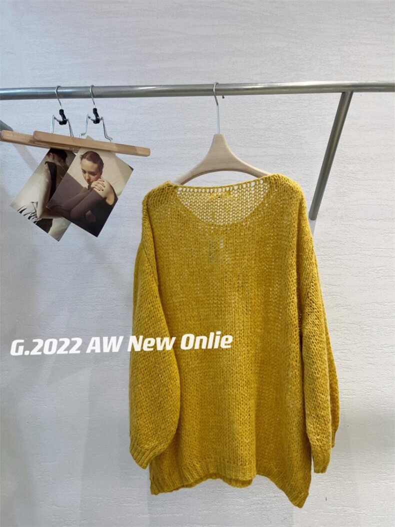 马海毛针织毛衣均码现货，女装针织衫/毛衣，G