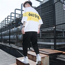2023夏季新款短袖T恤套装运动休闲宽松潮流两件套男装F12P68，男装休闲套装，电商A086