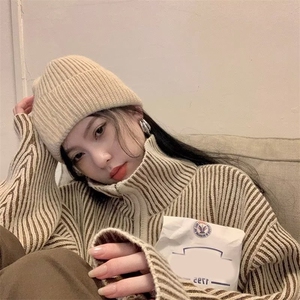 596-P60 慵懒风2025年新款毛衣开衫外套女装秋季外套复古上衣图片