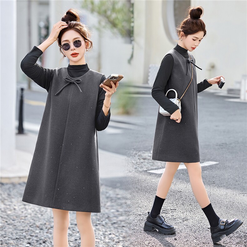 亮片背心两件套连衣裙女春季气质高级感洋气显瘦打底衫套装裙子，女装套装/套裙，流量+