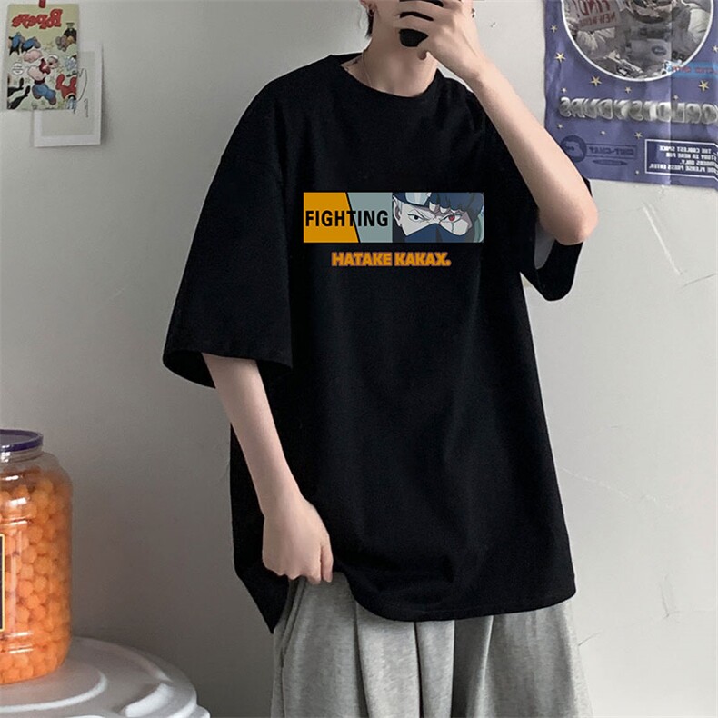 港风几物风卡卡西运动潮流短袖纯棉T恤宽松大码男装打底衫T53-P22,男装T恤,星座508（原C305）