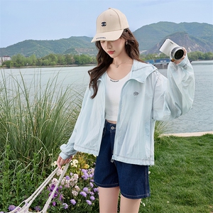 高端时尚防晒衣女2025夏季新款洋气宽松小个子连帽防晒冰感服外套图片