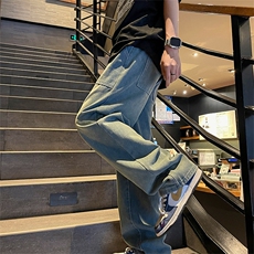 复古水洗猫须牛仔裤A439特P40，男装牛仔裤，电商A309