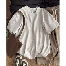 花灰色t恤男款夏季cleanfit新疆棉短袖通勤内搭半袖TX260，男装T恤，星座1116A（原606A-3）