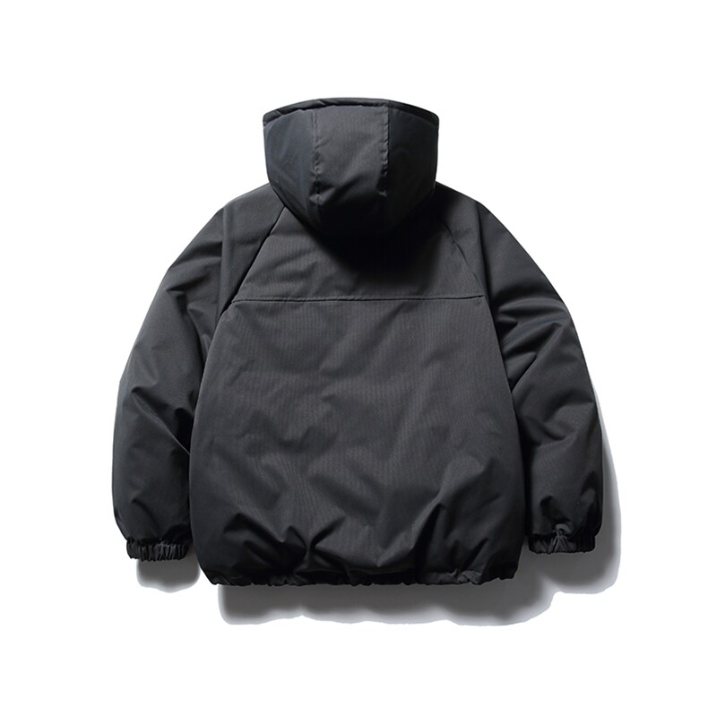 南夏乔装2025冬款纯色简约立体裁剪连帽羽绒服日系潮流潮牌羽绒袄,男装羽绒服,电商S006（B521）