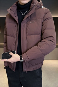 M-4XL B353 3612 P195 咖2025可拆帽羽绒服【标50控活动价288】图片