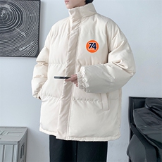2025新款大码宽松棉服情侣简约加绒加厚棉衣XZ102A-4-MY1047-P75，男装棉衣，星座211-2