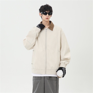 2025春休闲痞帅工装翻领夹克潮流外套得物二开XZ301b-2-JK2585P78图片