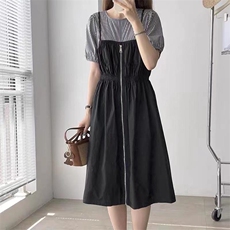 假两件连衣裙，女装连衣裙，吉之红