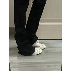 【有货】毛边517弯刀牛仔裤男款修身直筒微喇裤子高街KZA21LL-P48，男装牛仔裤，星座1007（原301D）