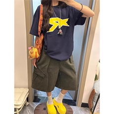 流行休闲七分裤新款原宿慵懒气质百搭ins无品牌日系潮流时尚简约，男装牛仔裤，星座506A