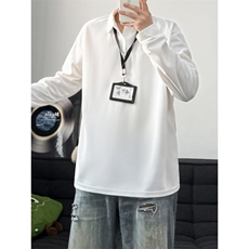 PL9010-P21-控48-现货POLO衫男长袖T恤纯色翻领透气网眼，男装Polo衫，星座116