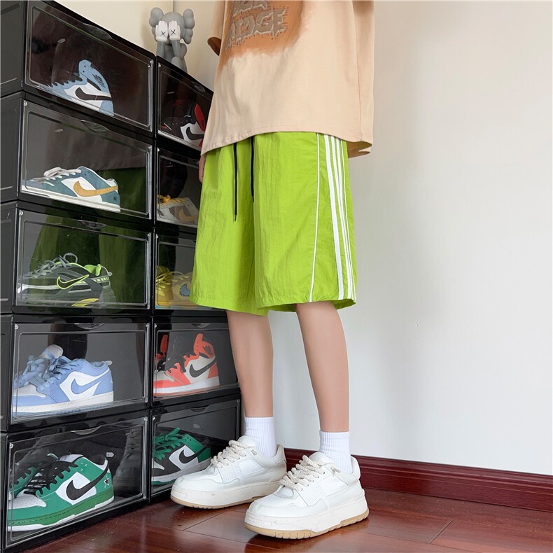 抖音品质夏季新款潮流冰丝条纹宽松短裤B315-K24158-特p30控58,男装牛仔裤,电商B315