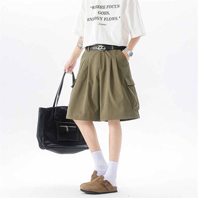 8XL-M工装西装短裤男夏季宽松大码日系痞帅高级五分裤DK26002P48,男装休闲裤,电商B312