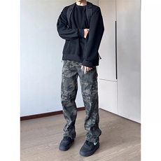 1506-1/KT-251/P42质量纽扣半松紧迷彩色潮男休闲裤百搭，男装休闲裤，星座1506-1