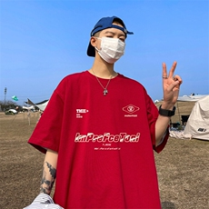 抖音得物二开现货220克夏装重磅美式高街宽松短袖t恤MT187，男装T恤，电商A486-1