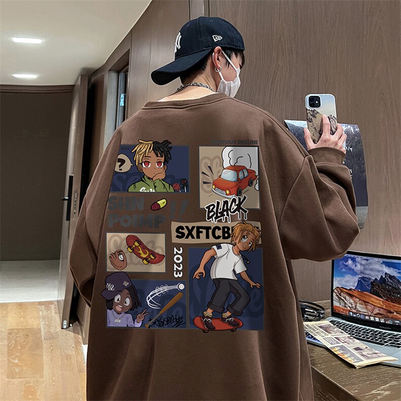直播360克重磅美式潮牌印花卫衣Y101特P28同步供应华棉品质,男装卫衣,电商A486