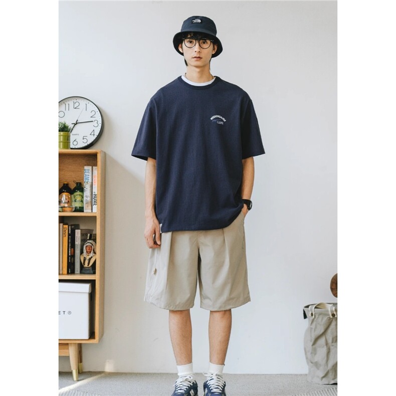 纯色宽松休闲短裤韩版个性休闲简约百搭宽松显瘦阔腿裤,男装牛仔裤,星座1210-1