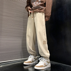 休闲裤男秋季新款宽松阔腿直筒潮流运动裤K661-P45，男装休闲裤，星座214-3