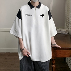 250G纯棉夏季美式复古POLO衫男潮流宽松短袖XP3186-P45控68，男装Polo衫，电商B370