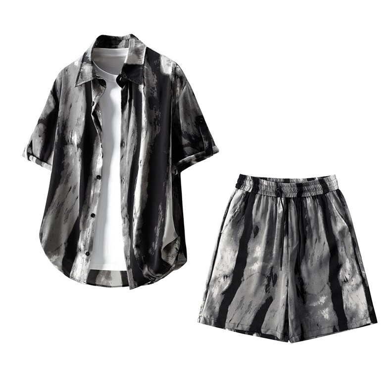 短袖衬衫CS77033特P25短裤DK77055特P18无差价：套装TZ77066特P43，男装休闲套装，星座227-7