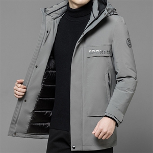 羽绒服男士新款秋冬季宽松休闲青年中年保暖连帽外套 FF2283-P245图片