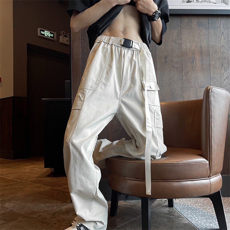 休闲裤男夏季薄款宽松裤子美式高街直筒裤KK258-P40,男装休闲裤,星座911-3