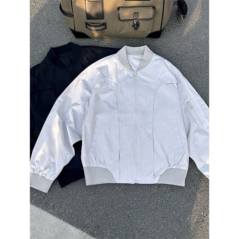 特P75 无差价新款时尚美式复古春飞行服外套-HJ5752 平铺地板图片