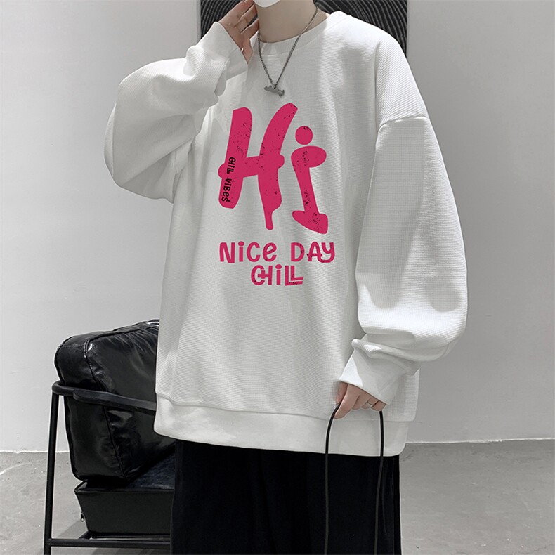5XL华夫格卫衣男大码胖子圆领长袖t恤HW76418-P30,男装T恤,电商A040