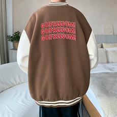 摇粒绒棒球服男大码开衫卫衣男夹克BF86338-P65，男装夹克，电商A040