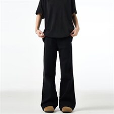 水洗弯刀直筒微喇牛仔裤美式休闲痞帅裤子阔腿裤K70556-2-P35网图，男装牛仔裤，电商B245