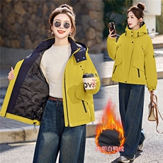 现货！现货！2025冬季新款冲锋衣羽绒服保暖加厚白鸭绒外套，女装羽绒服，以桐